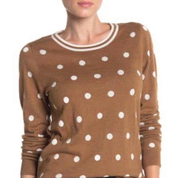 J. Crew Sweaters - J. Crew NEW Polka Dot Crew Neck Pullover Size XS